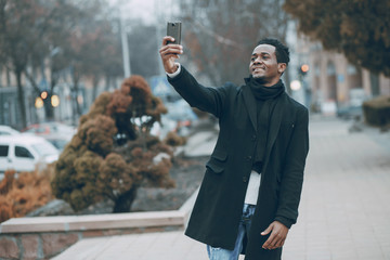 Fototapeta premium man in city