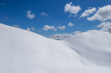Rieti (Italy) - The summit of Monte Terminillo with snow. 2216 meters, Terminillo Mount is named...