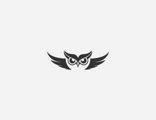 simple owl logo design template