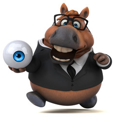 Naklejka premium Fun horse - 3D Illustration