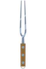 Colorful cartoon BBQ fork wooden handle