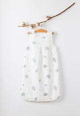 Infant warm sleeping bag isolated over white.With clipping path.