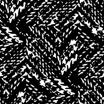 Black and White Seamless Ethnic Boho Pattern. Ikat. Background for Surface Design