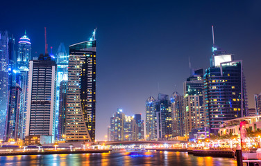 Fototapeta na wymiar Marina - Dubai - Night view