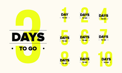 No of days left to go badges.