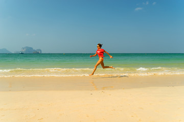 Woman at the beach in Thailand