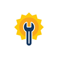 Sun Repair Logo Icon Design