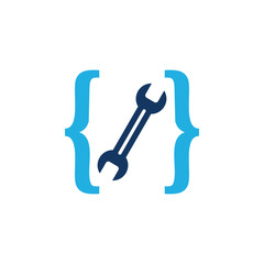 Code Repair Logo Icon Design