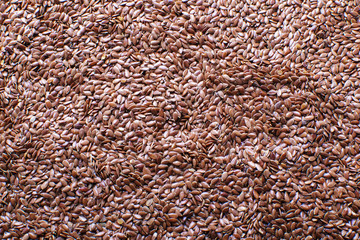 homogeneous background of flax seeds