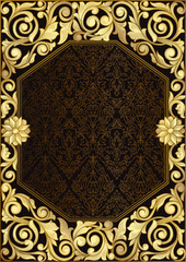 Golden ornate decorative design