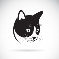 Vector of a cat head design on white background. Pet. Animal. Easy editable layered vector illustration.