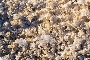 Snow with sand as an abstract background