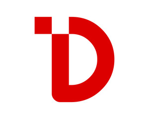 red initial typography typeset logotype alphabet font image vector icon logo symbol