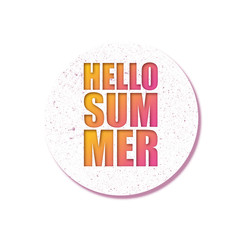 Hello summer. Bright summer poster