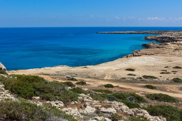 Fototapeta na wymiar Summer sea landscape at Cyprus