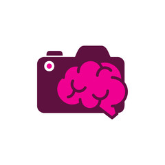 Brain Camera Logo Icon Design