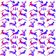 deer pattern vector seamless