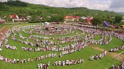 Aerial view of a stadium at the Maial in Nasaud