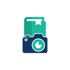 Book Camera Logo Icon Design