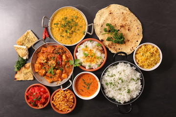selection of indian food