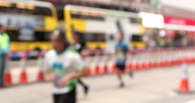 Blur of city marathon