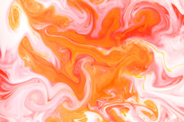 Coloring ink flowing and mixing in milk texture. background image