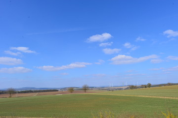 Fototapeta premium Landkreis Rhön-Grabfeld in Bayern 