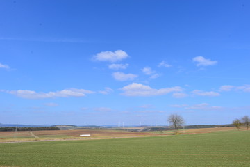 Fototapeta na wymiar Landkreis Rhön-Grabfeld in Bayern 