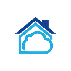 Cloud House Logo Icon Design