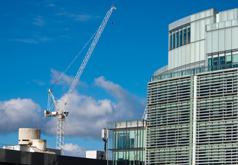 Cranes - Construction - Construction Site - Building. New Hospital under construction, Brighton, East Sussex, UK