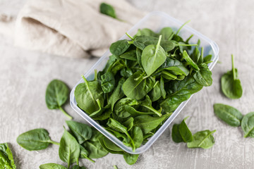 Baby spinach leaves