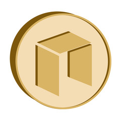 neo crypto currency symbol,golden coin icon