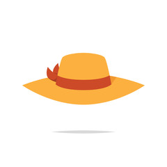 Sun hat icon vector