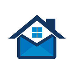 Mail House Logo Icon Design