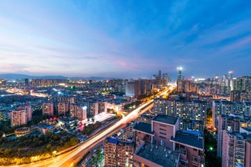 Fototapeta na wymiar Sky night view of the city night, China Nanchang