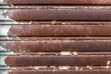 Old rusty garage door