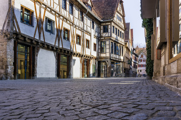 Im Gassengewirr der Tübinger Altstadt: Kornhausstraße 