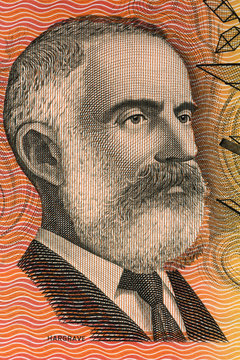 Lawrence Hargrave Portrait From Old Australian Money