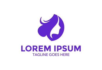 women beauty logo. vector illustration. icon. simple