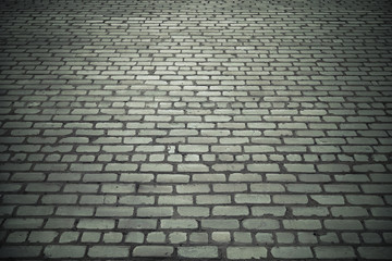 Gray brick wall texture. Background from old silicate bricks. Toned