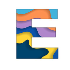 Colorful letter E