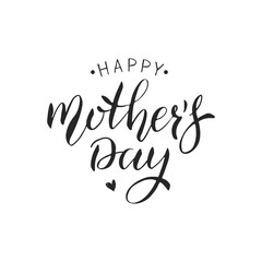 Happy Mothers Day lettering. Handwritten typography. Calligraphy text. - 199414138