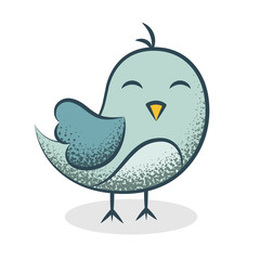 Oiseau content dessin