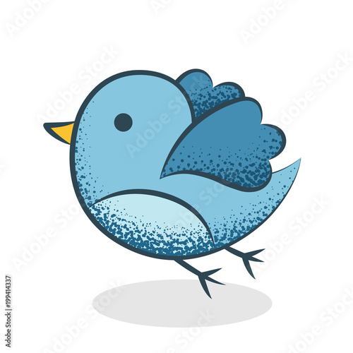 Oiseau Dessin Bleu Fichier Vectoriel Libre De Droits Sur La