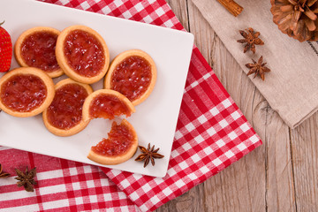 Strawberry tartlets. 