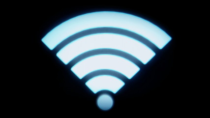 The signal of an active Wifi transmission, captured from an LCD computer monitor screen.
