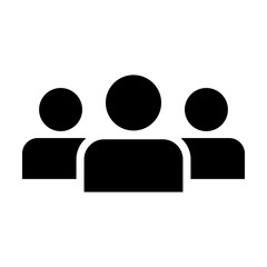 People Icon Vector Group for Male Business Team Management Person Avatar Symbol in Glyph Pictogram illustration