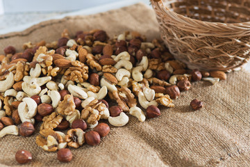 A mix of healthy nuts