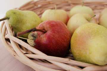 pears in the basket