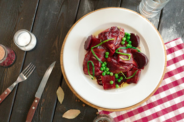 Vegetarian salad made of beet